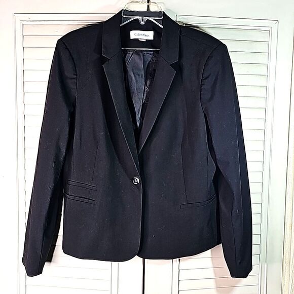 Blazer by Calvin klein Black Fully Lined Size 16 - Picture 1 of 9